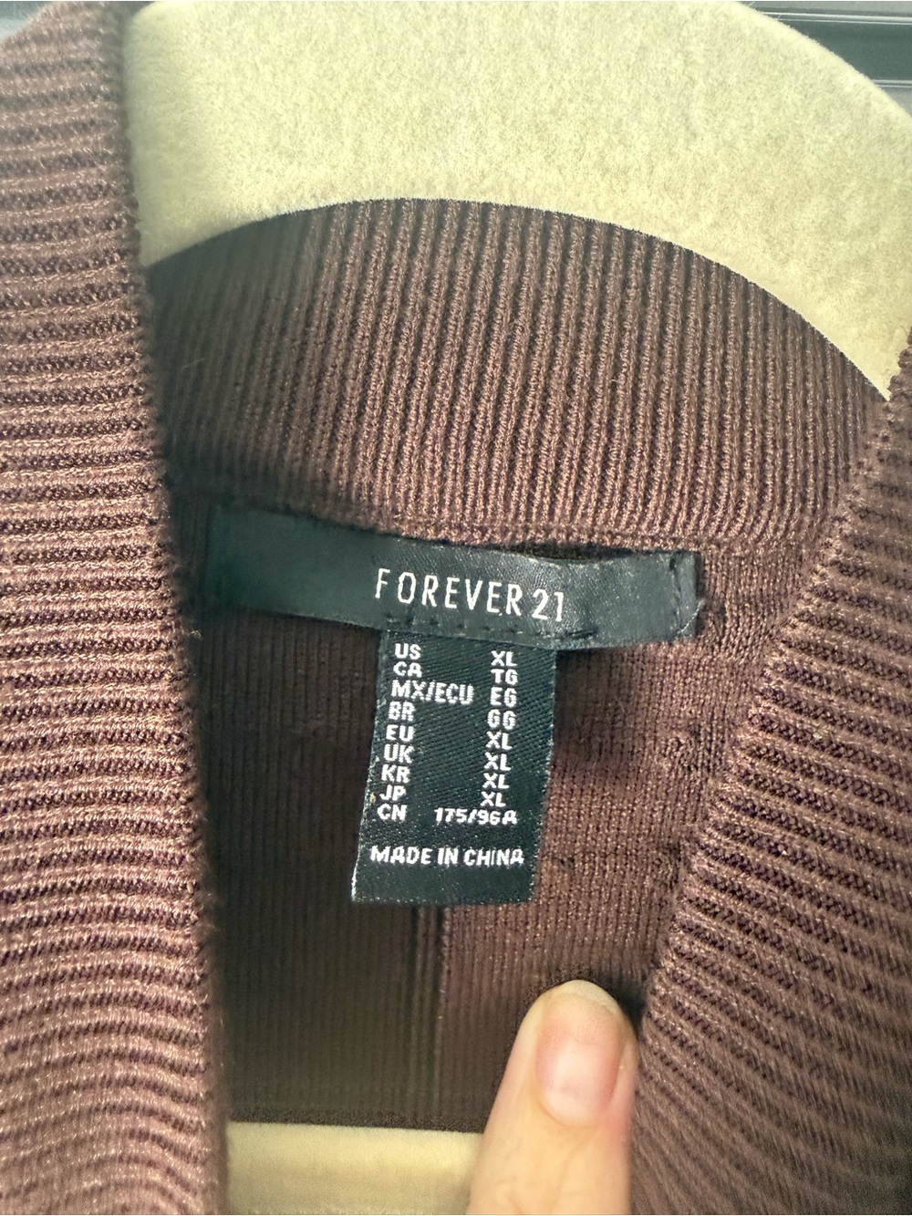 Forever 21 Brown Ribbed Two-Piece Skirt Set - Picture 2 of 4